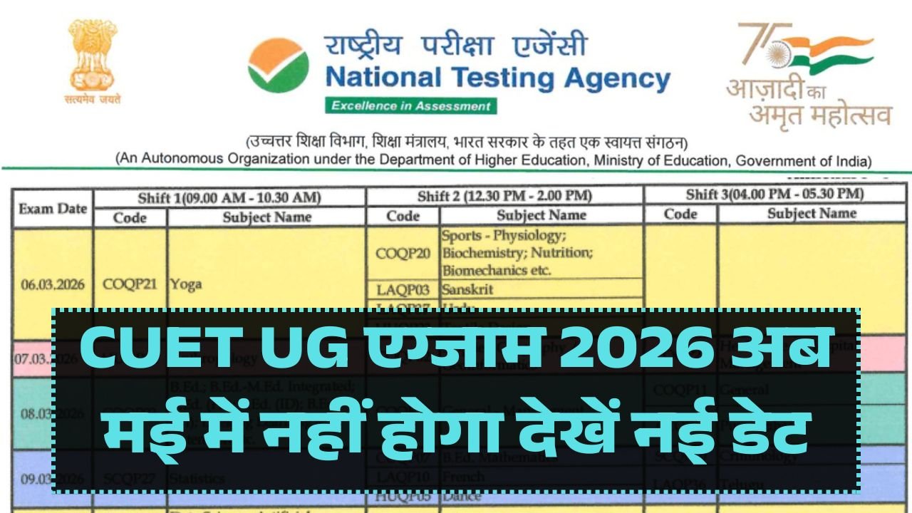 CUET UG New Exam Date 2026